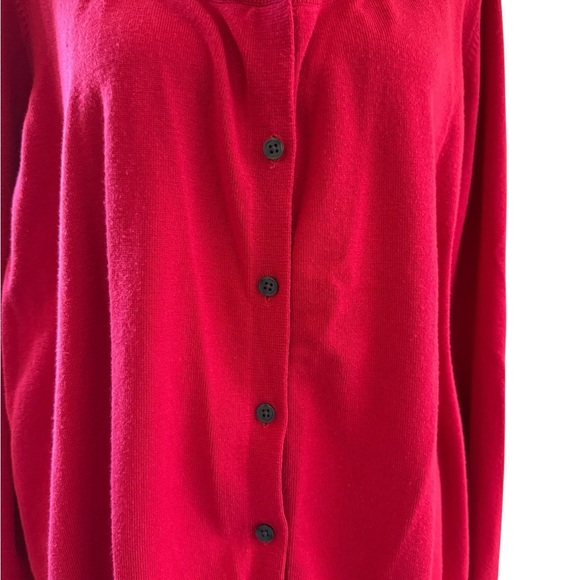 Lane Bryant Red long sleeve Cardigan Sweater EUC Size 26/28 - Picture 3 of 8